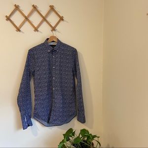 Zara Man Floral Button Down Tee